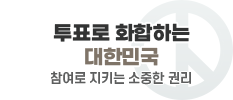 투표로 화합하는 대한민국