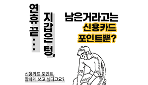 추석연휴 끝나고 텅 빈 지갑? 남은거라고는 신용카드 포인트뿐?